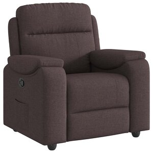 vidaXL Fauteuil inclinable Marron foncé Tissu