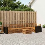 vidaXL Ensemble de canapés d'extérieur 7 pc Naturel Polyester