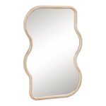 Miroir décoration moderne design mural 90 x 60 cm effet chêne beige 03_0010174