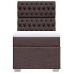vidaXL Sommier à lattes de lit avec matelas Marron foncé 80x200 cm