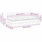 vidaXL Cadre de lit d'angle avec matelas 2 Pièces Bleu Velours