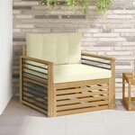 vidaXL Canapé d’extérieur Polyester Blanc