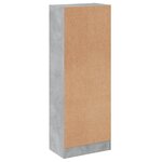vidaXL Bibliothèque à 3 niveaux gris béton bois d'ingénierie