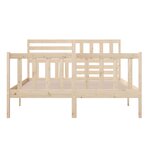vidaXL Cadre de lit 150x200 cm Très grand Bois massif