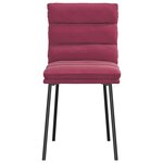vidaXL Chaises à manger lot de 6 rouge bordeaux velours