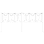 vidaXL Tête de lit métal blanc 193 cm