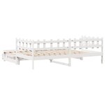 vidaXL Lit de jour avec gigogne et tiroirs sans matelas blanc 90x200cm