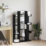 vidaXL Bibliothèque Chêne noir 86 x 25.5 x 140 cm Bois d'ingénierie