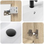 vidaXL Meuble de salle de bain avec robinet Chêne Sonoma