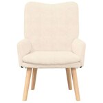 vidaXL Fauteuil relaxant Crème 63 x 67 x 94 cm tissu