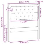 vidaXL Tête de lit Autre marron et gris foncé 80 cm Bois massif en pin