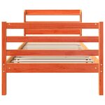 vidaXL Cadre de lit sans matelas cire marron 90x190 cm bois pin massif