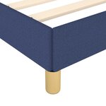 vidaXL Cadre de lit avec tête de lit sans matelas bleu 120x200cm tissu