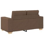 vidaXL Canapé 3 Pièces Marron Tissu en lin mélangé