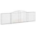 vidaXL Paniers à gabions arqués 4 Pièces 400x30x100/120 cm Fer galvanisé