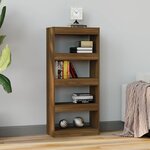 vidaXL Bibliothèque/Cloison Chêne marron 60x30x135cm Bois d'ingénierie