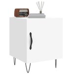 vidaXL Tables de chevet 2 Pièces blanc 40x40x50 cm bois d’ingénierie