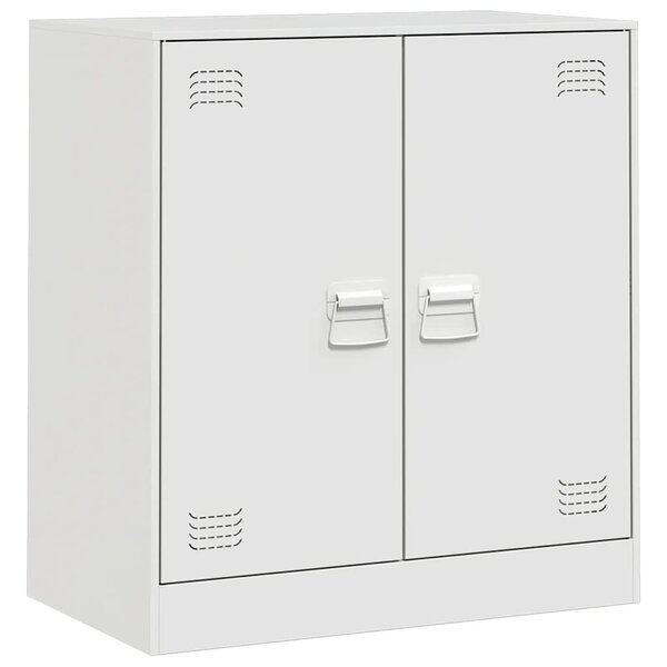 vidaXL Buffet blanc 67x39x73 cm acier