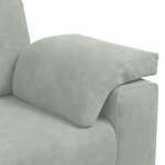 vidaXL Canapé causeuse gris clair 140 cm velours