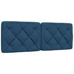 vidaXL Lit avec matelas bleu 120x200 cm tissu