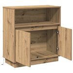 vidaXL Buffet LED Chêne artisanal 71 x 34 5 x 75 cm Bois d'ingénierie