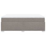 vidaXL Sommier à lattes de lit avec matelas Taupe 140x190 cm Tissu