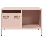 vidaXL Table basse rose 68 5x50x43 5 cm acier laminé à froid
