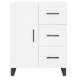 vidaXL Buffet haut Blanc 69 5x34x180 cm Bois d'ingénierie