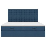 VidaXL Cadre de lit ottoman avec matelas bleu 160x200 cm tissu
