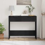 vidaXL Table console Chêne noir 90 x 36 x 75 cm Bois d'ingénierie