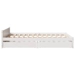 vidaXL Cadre de lit sans matelas blanc 140x190 cm bois de pin massif