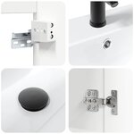 vidaXL Meuble de salle de bain avec robinet Blanc 61 x 40 x 74 5 cm