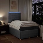 vidaXL Sommier à lattes de lit avec matelas Gris clair 120x200cm Tissu