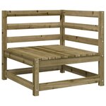 vidaXL Canapé de jardin 3 places bois de pin imprégné