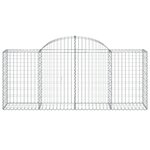 vidaXL Paniers à gabions arqués 18 Pièces 200x50x80/100 cm Fer galvanisé