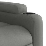 vidaXL Fauteuil inclinable de massage gris foncé tissu