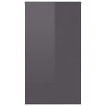 vidaXL Bureau Gris brillant 90x40x72 cm Bois d'ingénierie