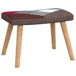vidaXL Chaise à bascule avec tabouret Patchwork Tissu