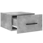 vidaXL Table de chevet murale gris béton 35x35x20 cm