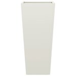 vidaXL Jardinières 2 Pièces blanc 35x35x75 cm acier