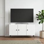 vidaXL Meuble TV Blanc 99 x 34 5 x 50 cm Bois d'ingénierie