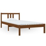 vidaXL Cadre de lit sans matelas marron miel bois massif 90x200 cm