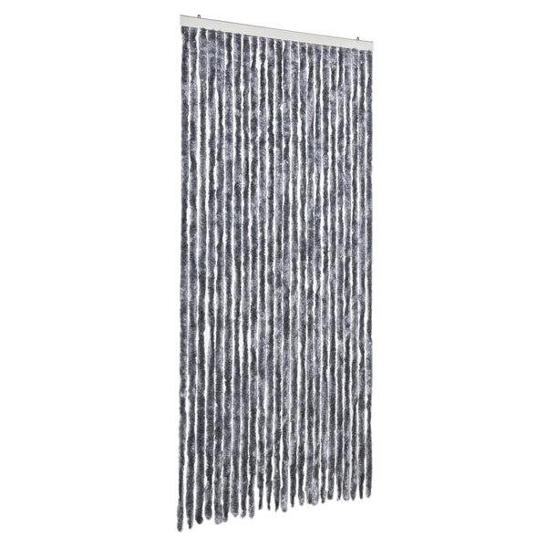 vidaXL Rideau anti-mouches argenté 100x200 cm chenille