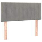 vidaXL Sommier à lattes de lit avec matelas LED Gris clair 120x200 cm
