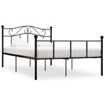 vidaXL Cadre de lit sans matelas noir métal 140x200 cm