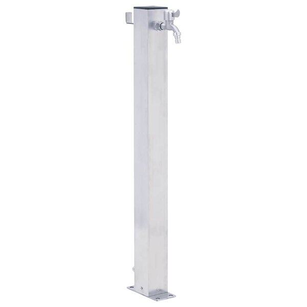 vidaXL Colonne à eau de jardin 100 cm acier inoxydable carré