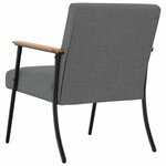 vidaXL fauteuil Gris foncé 59 x 75 x 78 cm tissu