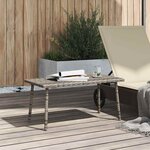 VidaXL Table basse de jardin rectangulaire gris 80x40x37 cm rotin
