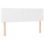 vidaXL Tête de lit à LED Blanc 144x5x78/88 cm Similicuir