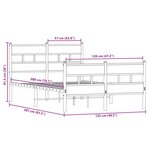 vidaXL Cadre de lit en métal sans matelas chêne fumé 120x200 cm